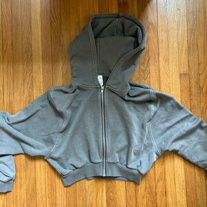 Alo cropped zip up hoodie